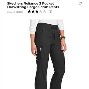 Black Sketchers scrubs pants